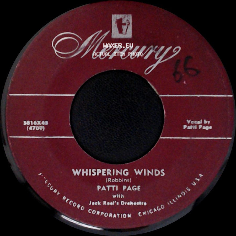 Patti Page - Whispering Winds / Love, Where Are You Now side A