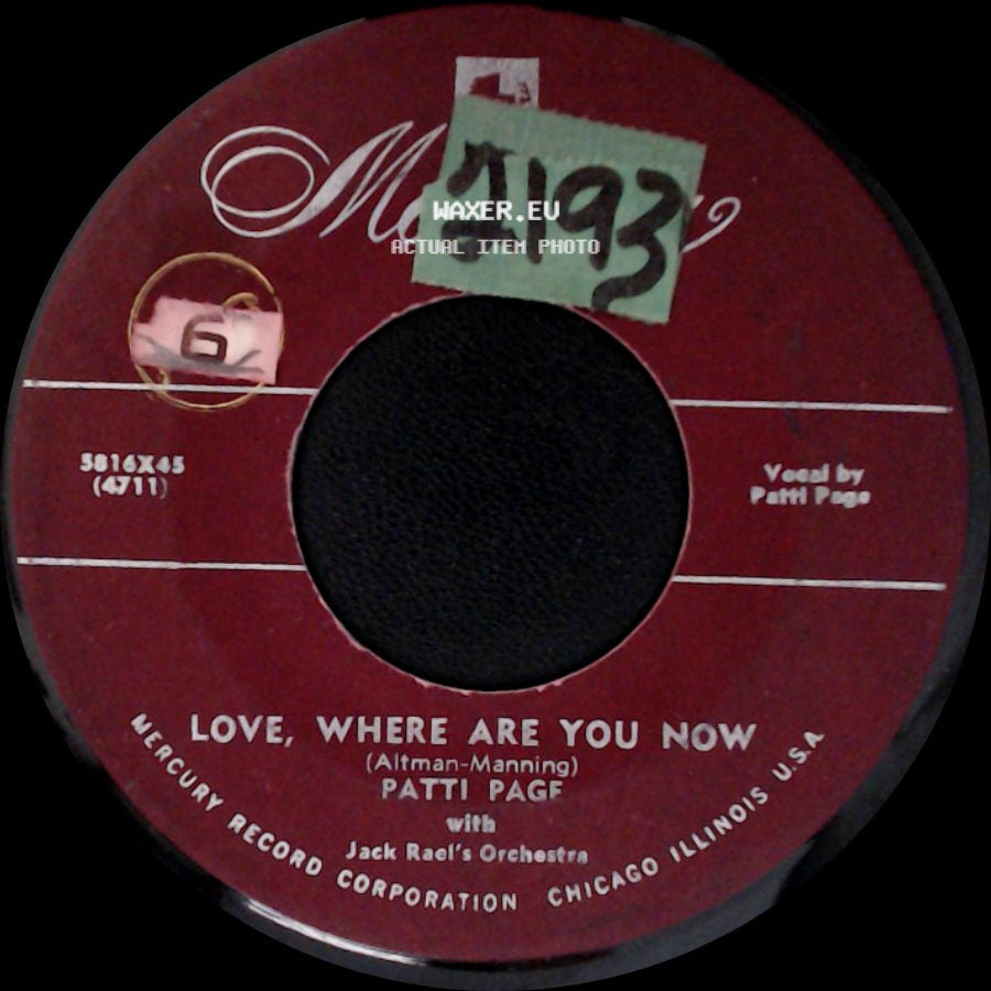 Patti Page - Whispering Winds / Love, Where Are You Now side B
