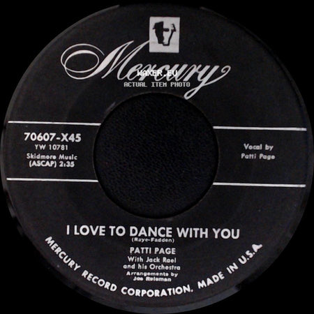 Patti Page - I Love To Dance With You / Near To You side A