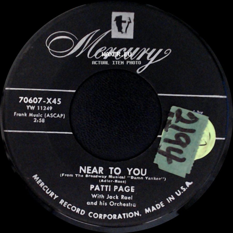 Patti Page - I Love To Dance With You / Near To You side B