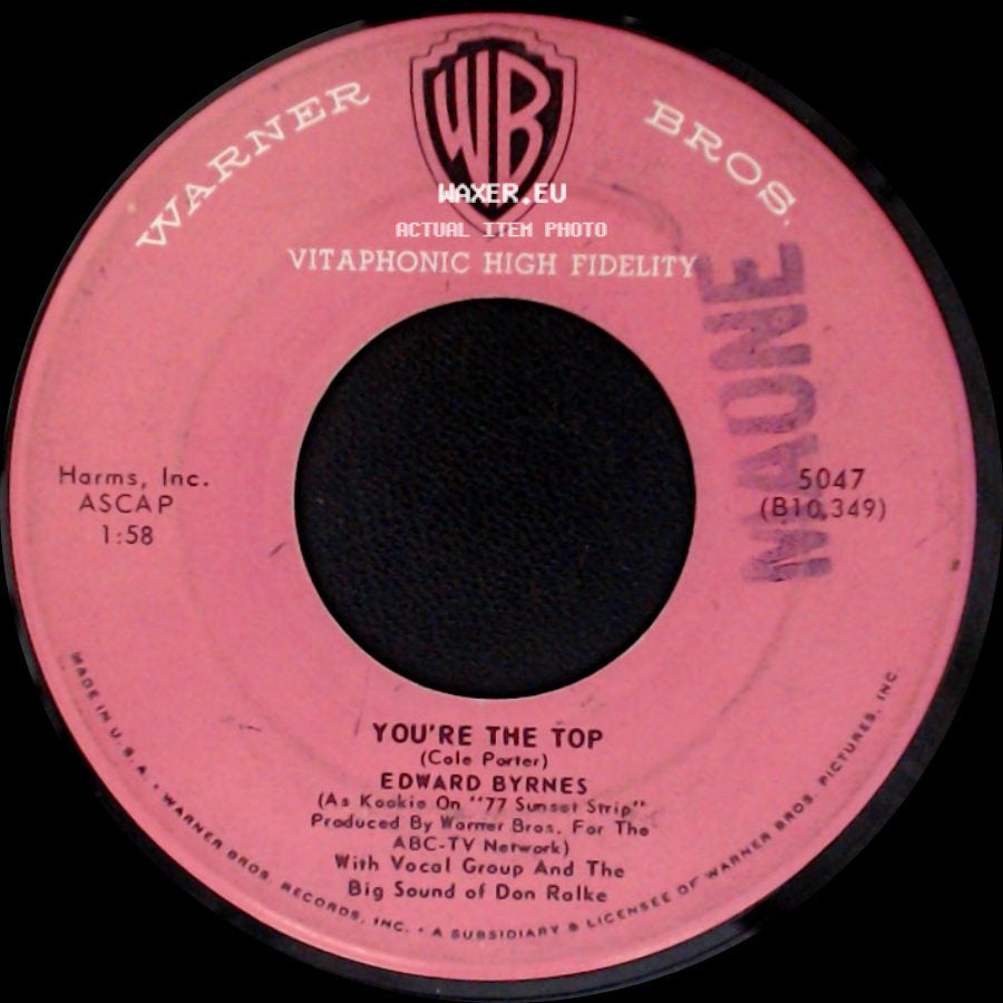Edward Byrnes - You're The Top / Kookie, Kookie (Lend Me Your Comb) side A