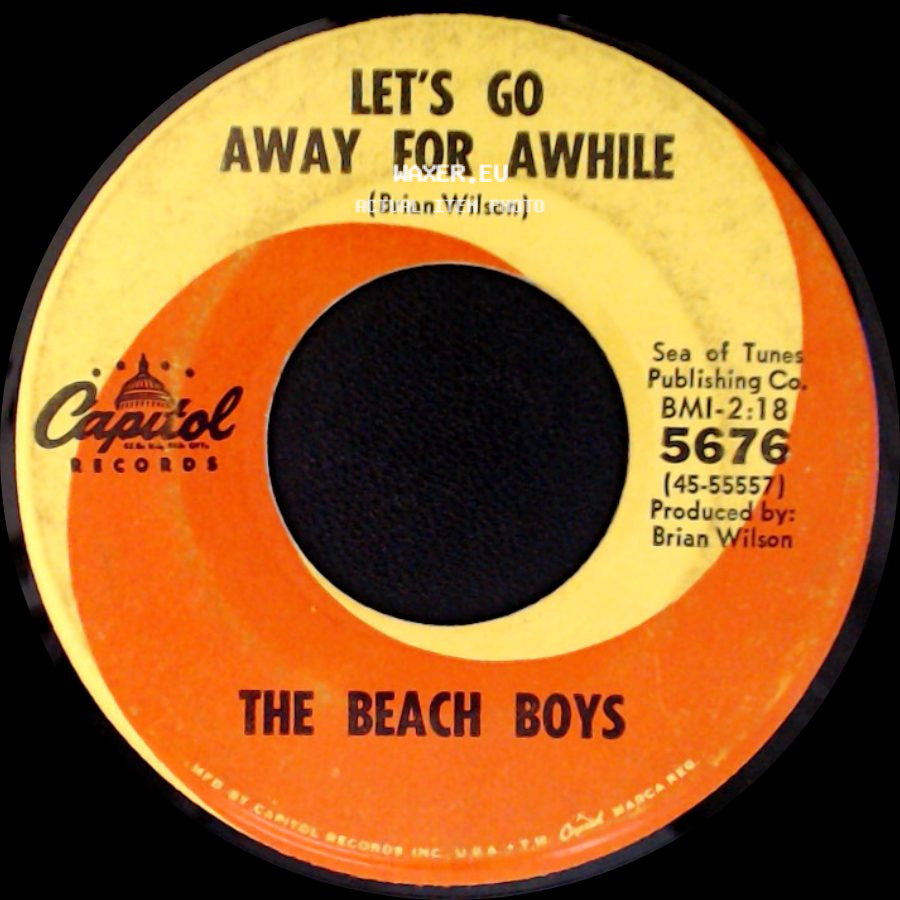 The Beach Boys - Good Vibrations / Let's Go Away For Awhile side B