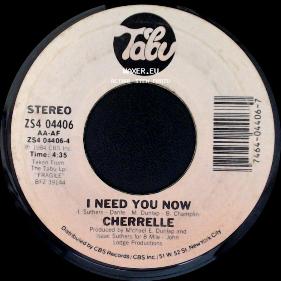 Cherrelle - I Didn't Mean To Turn You On / I Need You Now side B