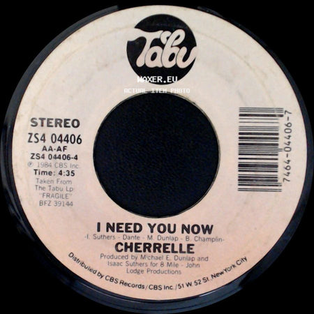 Cherrelle - I Didn't Mean To Turn You On / I Need You Now side B