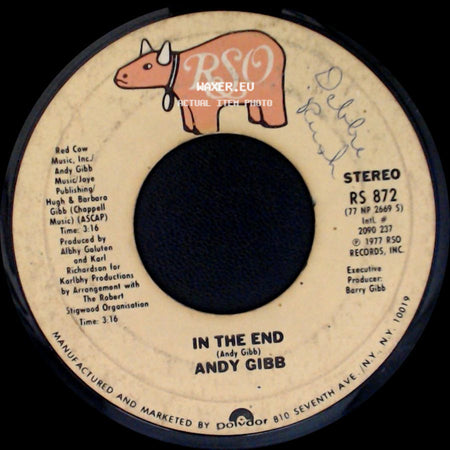 Andy Gibb - In The End / I Just Want To Be Your Everything side A