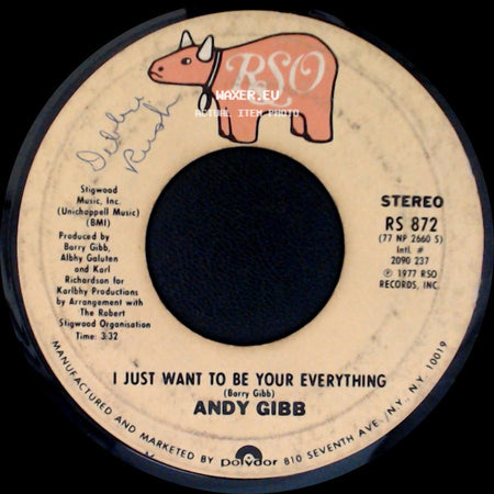 Andy Gibb - In The End / I Just Want To Be Your Everything side B