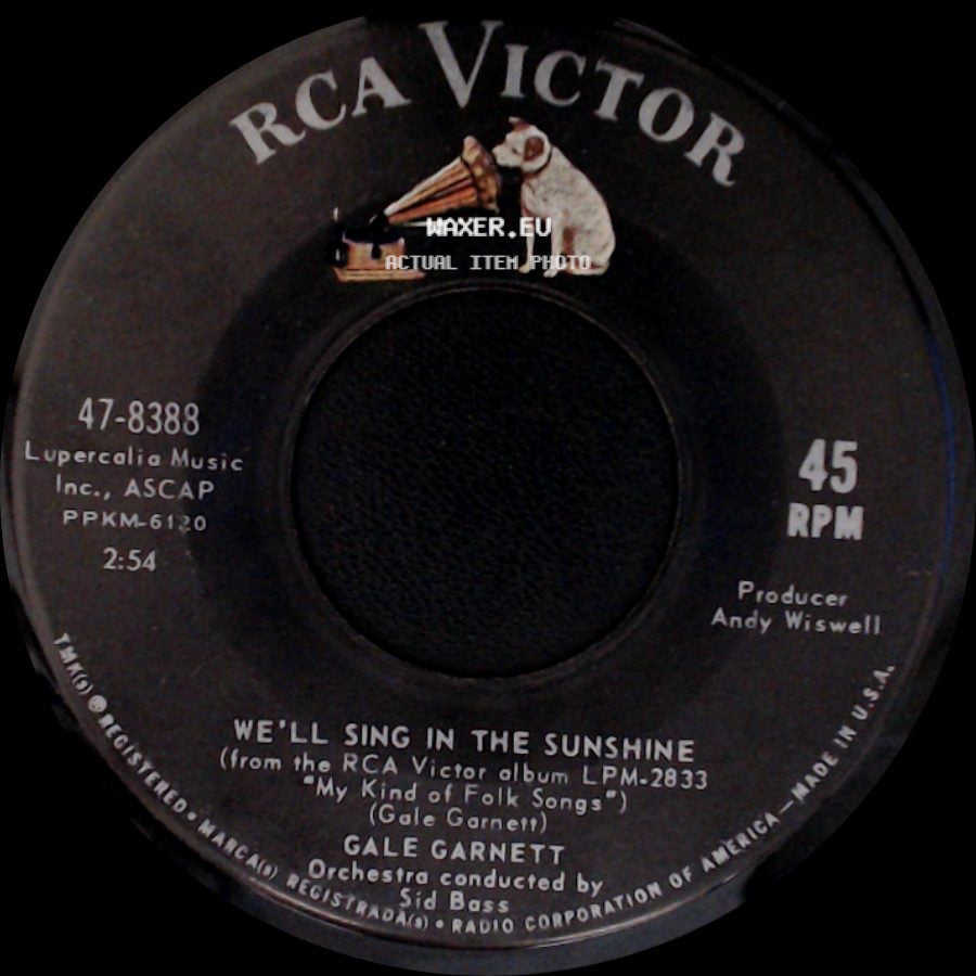 Gale Garnett - We'll Sing In The Sunshine / Prism Song side A