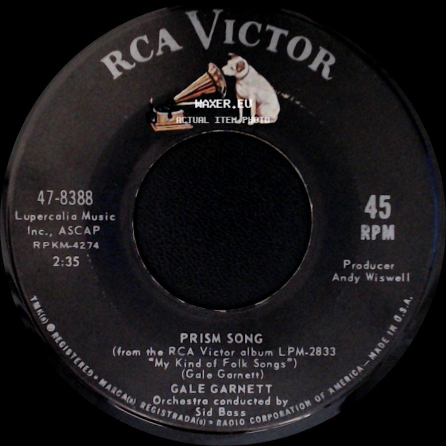 Gale Garnett - We'll Sing In The Sunshine / Prism Song side B