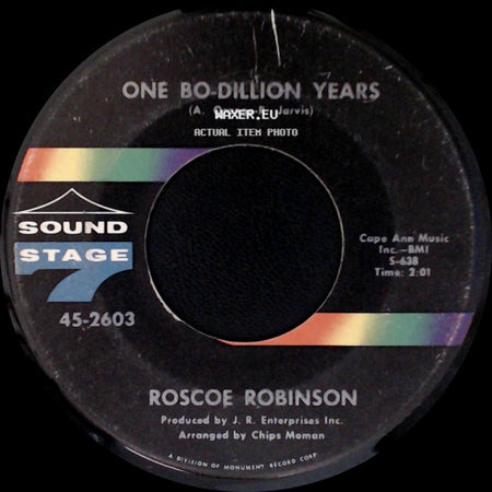 Roscoe Robinson - Let Me Know / One Bo-Dillion Years side B