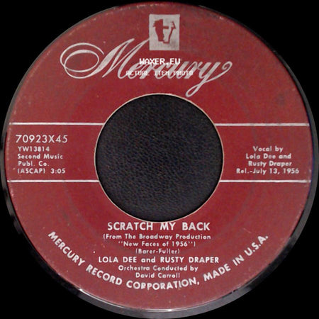 Lola Dee And Rusty Draper - Scratch My Back / Behind Those Swingin' Doors side A