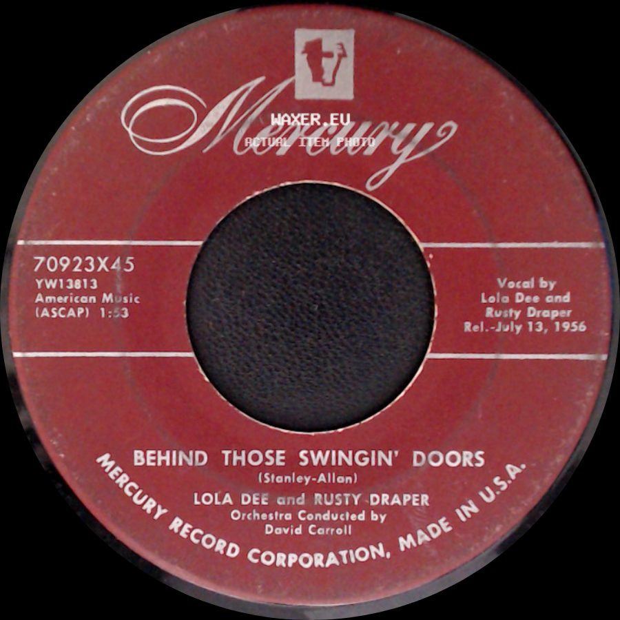 Lola Dee And Rusty Draper - Scratch My Back / Behind Those Swingin' Doors side B