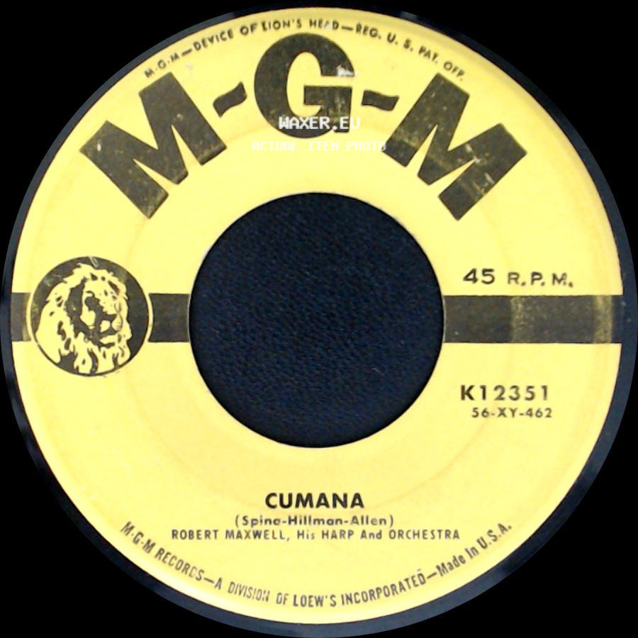 Robert Maxwell, His Harp And Orchestra - Injury Music For Football Games / Cumana side B