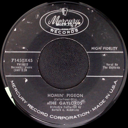 The Gaylords - Sweeter Than You / Homin' Pigeon side B