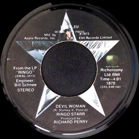 Ringo Starr - You're Sixteen / Devil Woman side B
