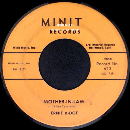 Ernie K-Doe - Mother-In-Law / Wanted, $10,000.00 Reward side A