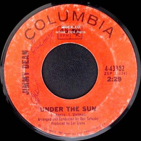 Jimmy Dean - Under The Sun / Harvest Of Sunshine side A