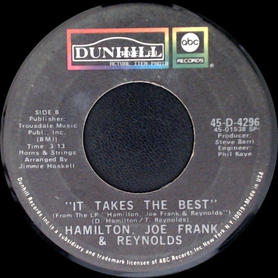 Hamilton, Joe Frank & Reynolds - Daisy Mae / It Takes The Best side B