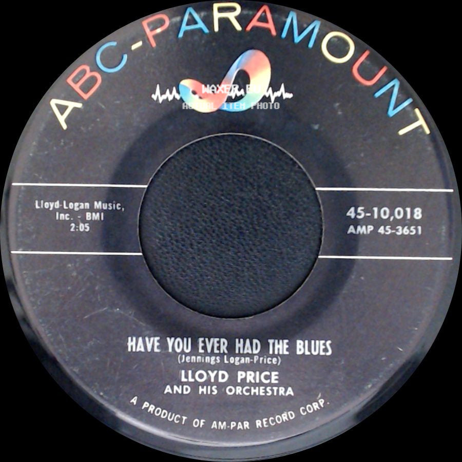 Lloyd Price And His Orchestra - Personality / Have You Ever Had The Blues side B