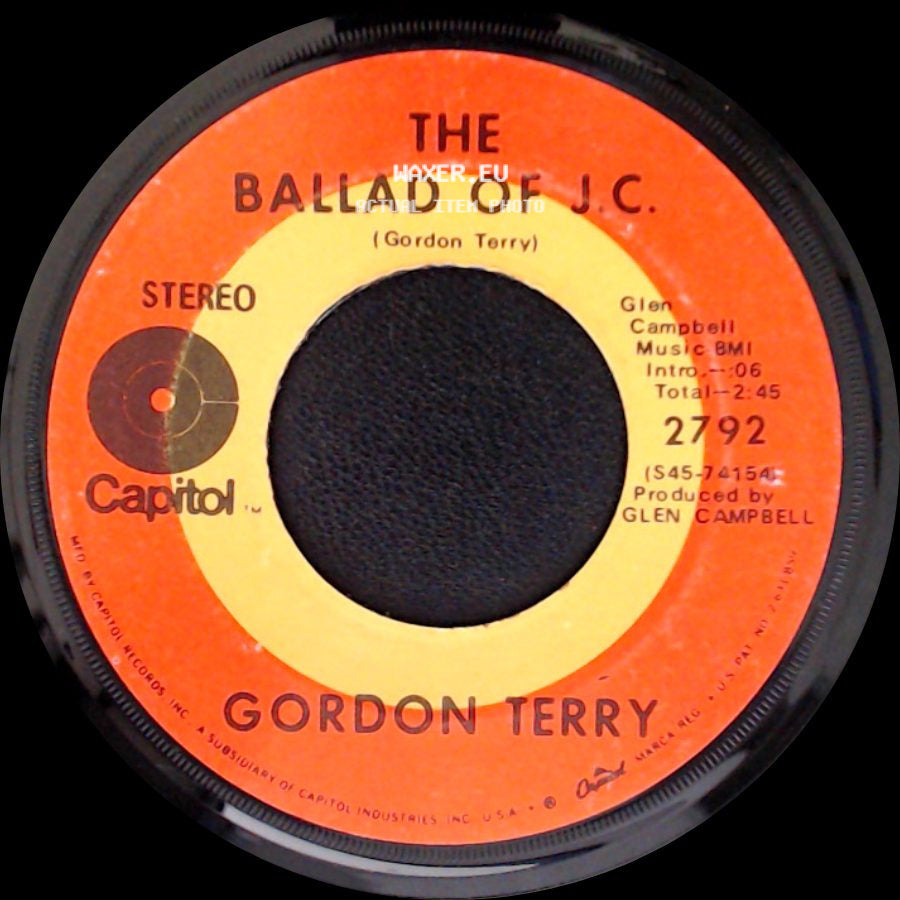 Gordon Terry - Untanglin' My Mind / The Ballad Of J.C. side B
