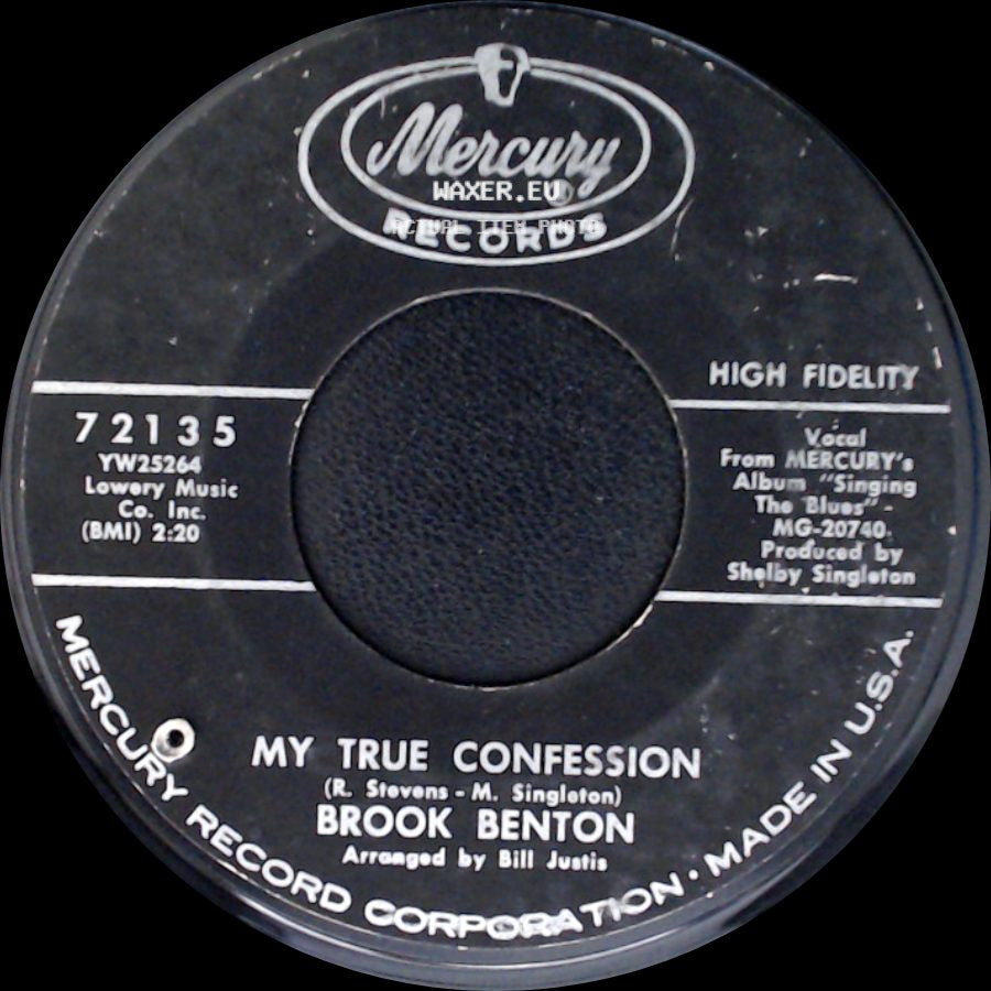 Brook Benton - Tender Years / My True Confession side B
