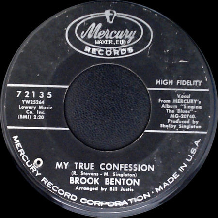 Brook Benton - Tender Years / My True Confession side B