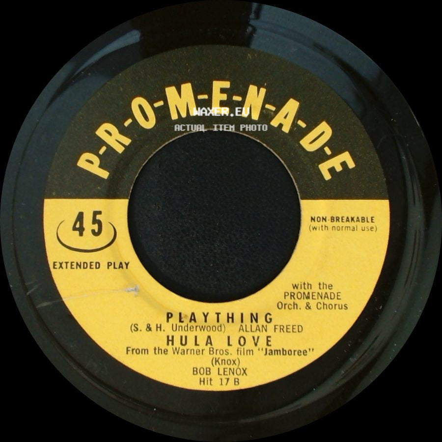 Bob Lenox / The Wheel Brothers / The Melon Sisters - Plaything / Hula Love / Wake Up, Little Susie / Happy, Happy Birthday, Baby side A