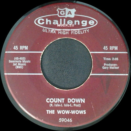The Wow-Wows - Richmond Rally / Count Down side B