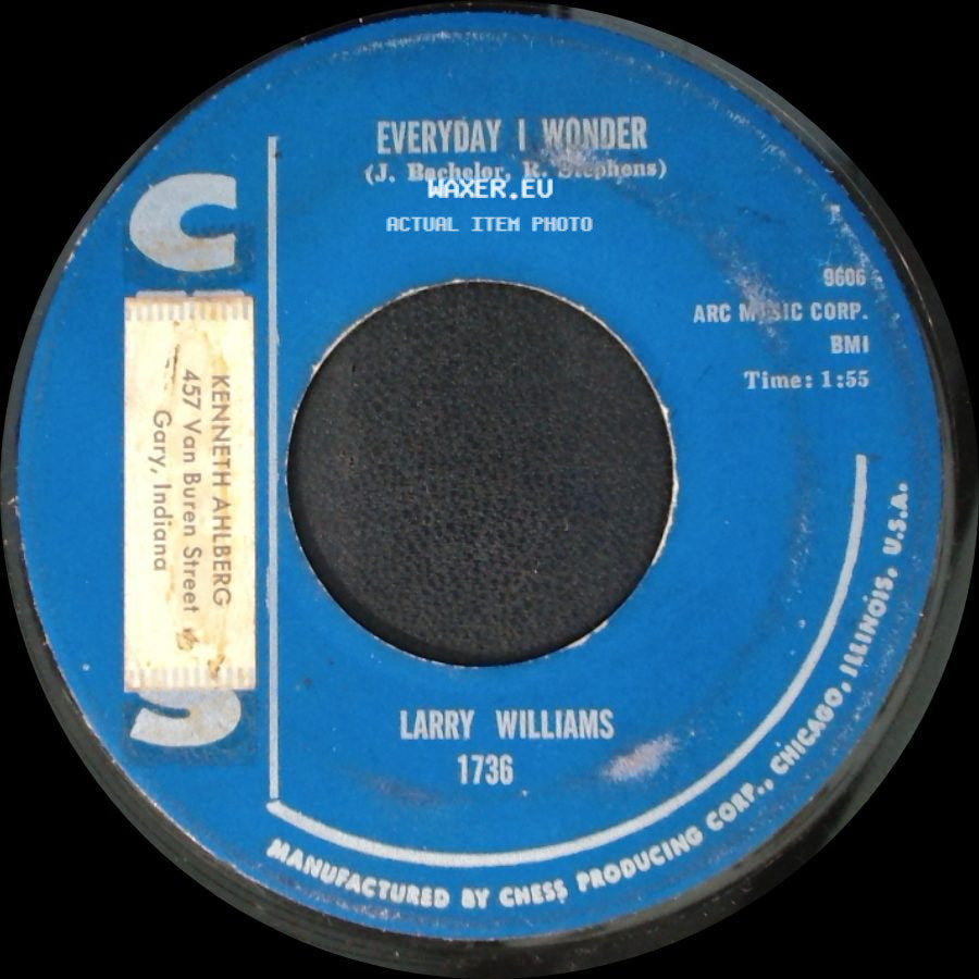Larry Williams - My Baby's Got Soul / Everyday I Wonder side B
