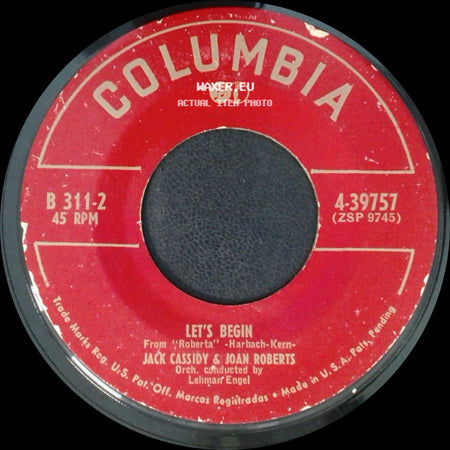 Stephen Douglass / Jack Cassidy & Joan Roberts - You're Devastating / Let's Begin side B