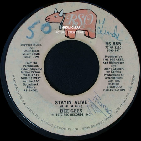 Bee Gees - Stayin' Alive / If I Can't Have You side A