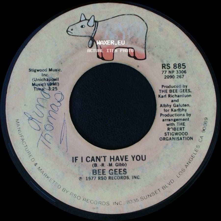 Bee Gees - Stayin' Alive / If I Can't Have You side B
