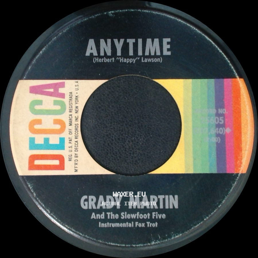 Grady Martin And The Slewfoot Five - Down The River Of Golden Dreams / Anytime side B
