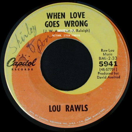 Lou Rawls - When Love Goes Wrong / Show Business side A