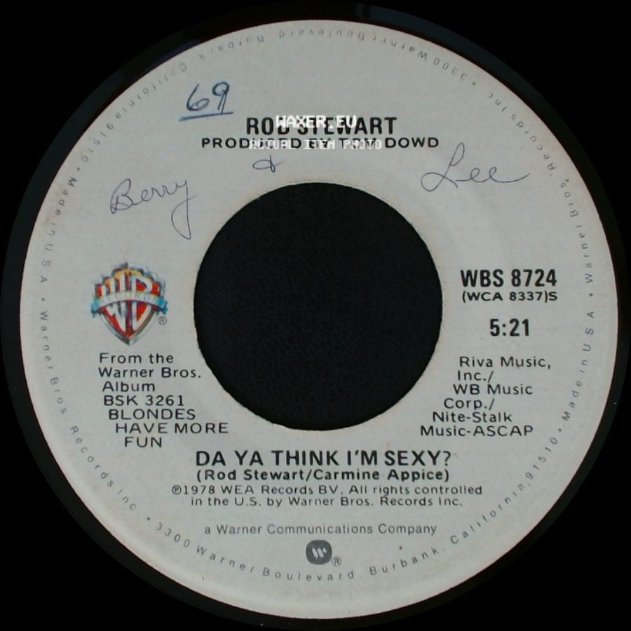 Rod Stewart - Scarred And Scared / Da Ya Think I'm Sexy? side B