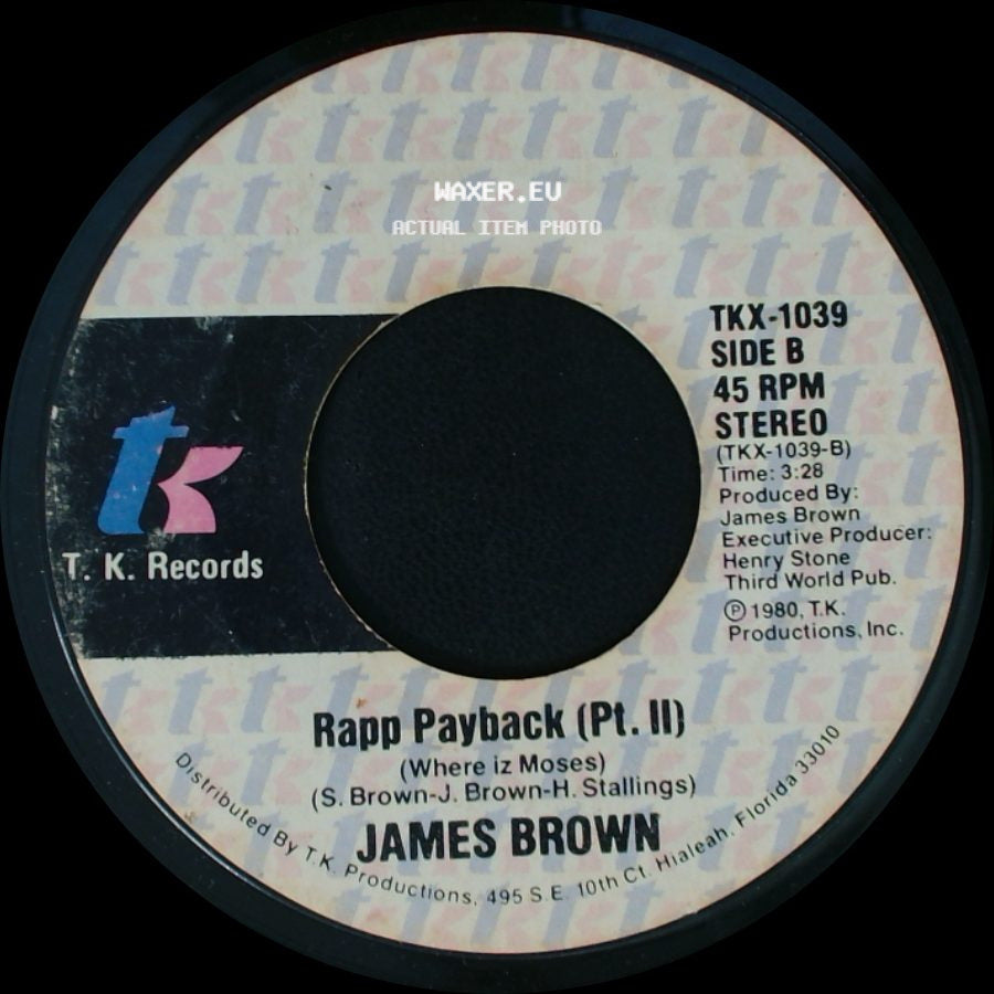 James Brown - Rapp Payback (Where Iz Moses) / Rapp Payback (Pt. Ii) side B