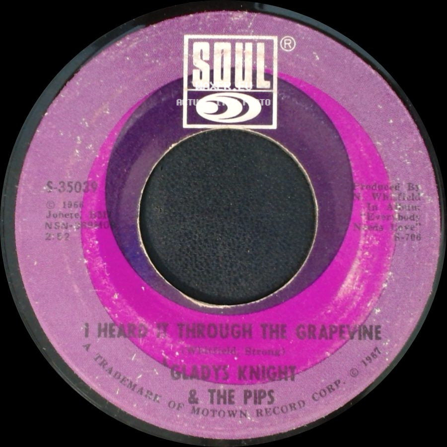 Gladys Knight & The Pips - It's Time To Go Now / I Heard It Through The Grapevine side B