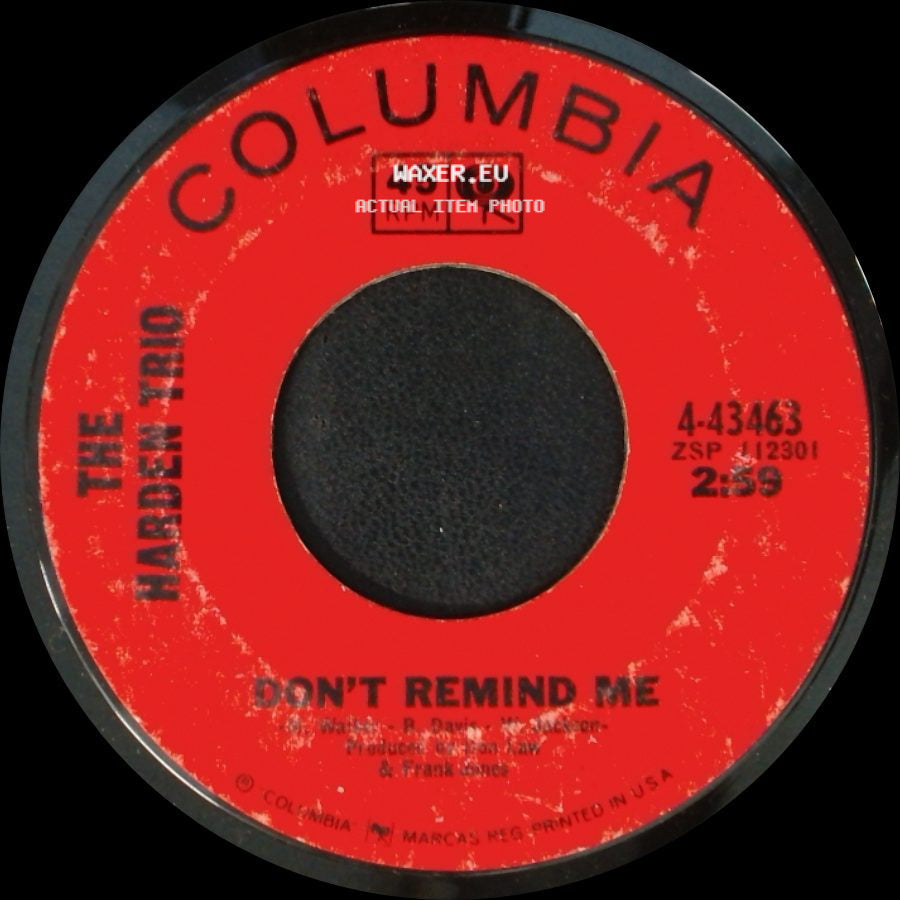 The Harden Trio - Don't Remind Me / Tippy Toeing side A