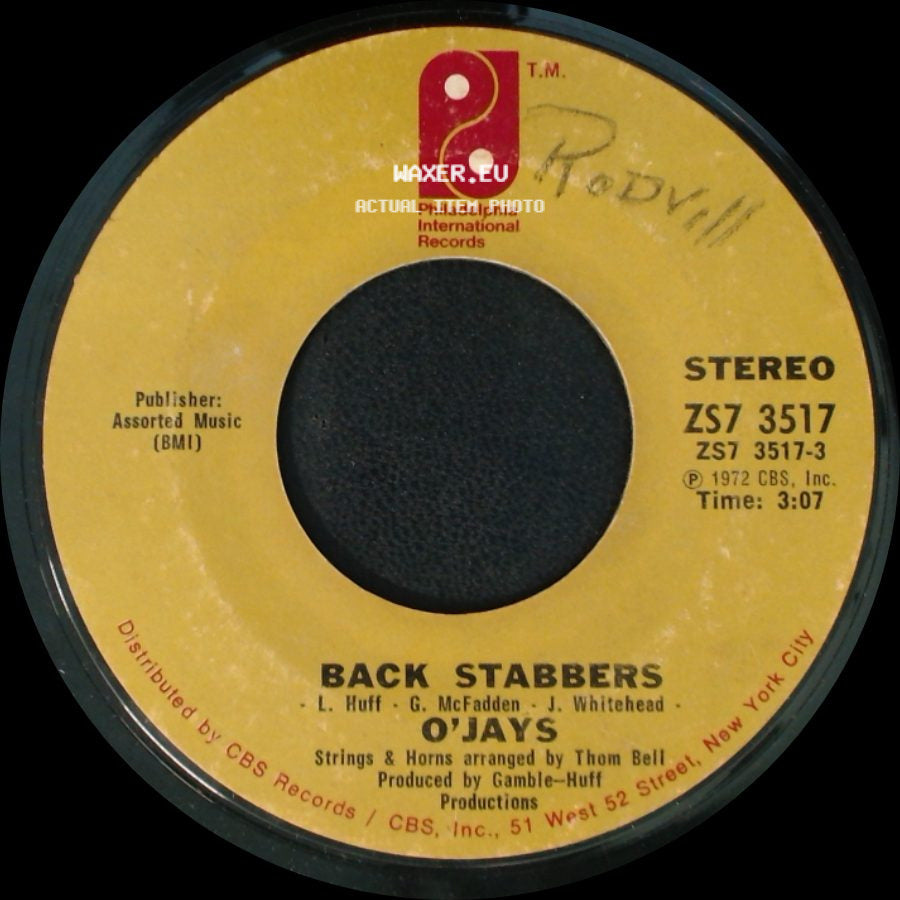 O'jays - Back Stabbers / Sunshine side A