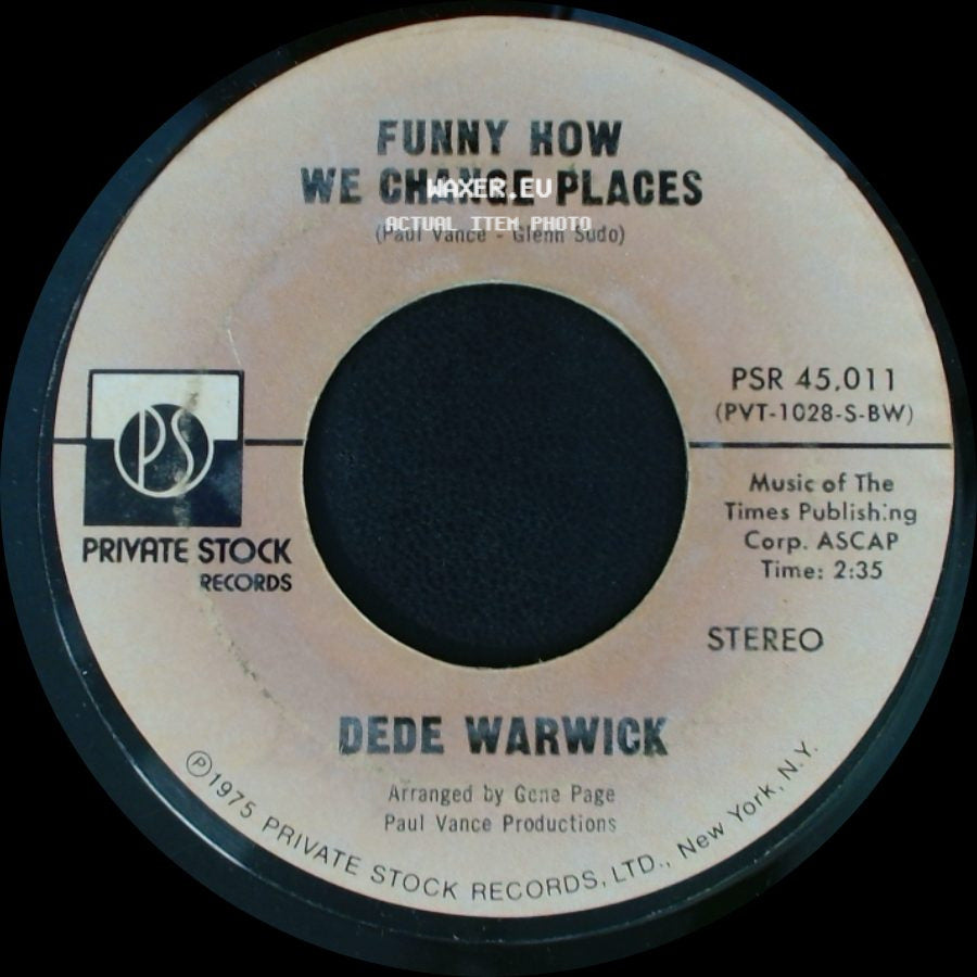 Dede Warwick - Funny How We Change Places / Get Out Of My Life side A