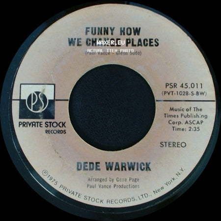Dede Warwick - Funny How We Change Places / Get Out Of My Life side A