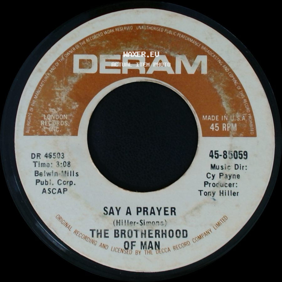 The Brotherhood Of Man - Say A Prayer / United We Stand side A