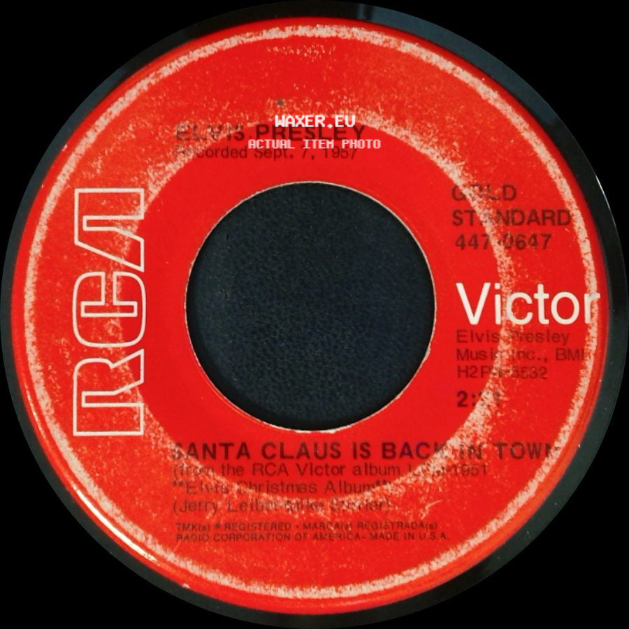 Elvis Presley - Blue Christmas / Santa Claus Is Back In Town side B