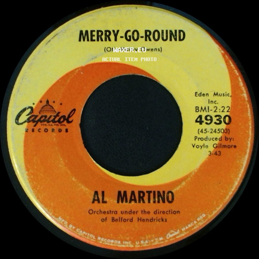 Al Martino - I Love You Because / Merry-Go-Round side B