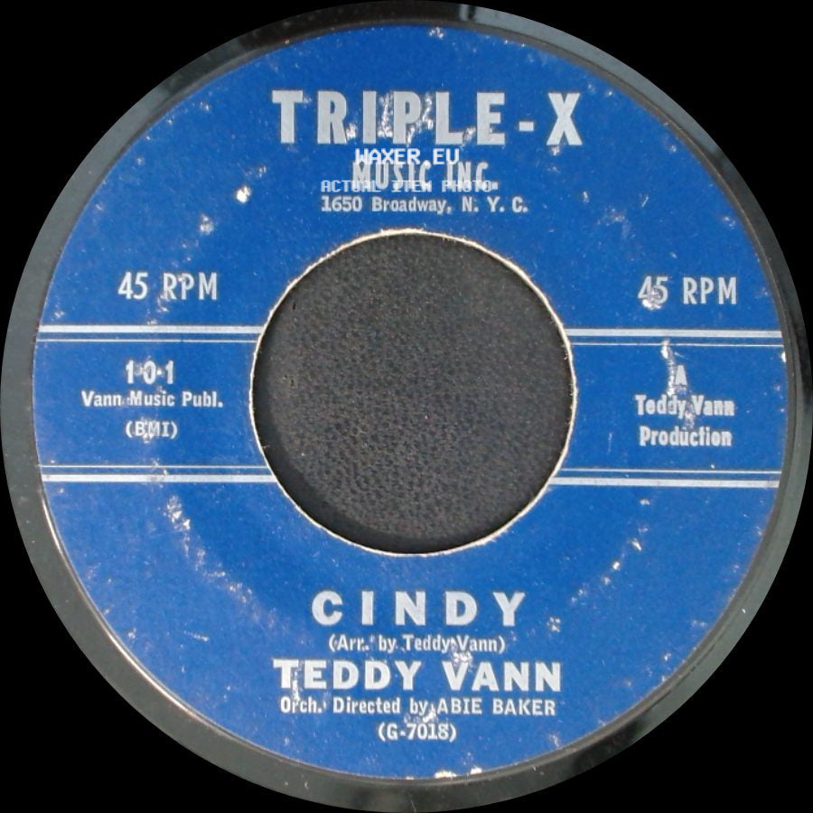 Teddy Vann - Cindy / I'm Waiting side A