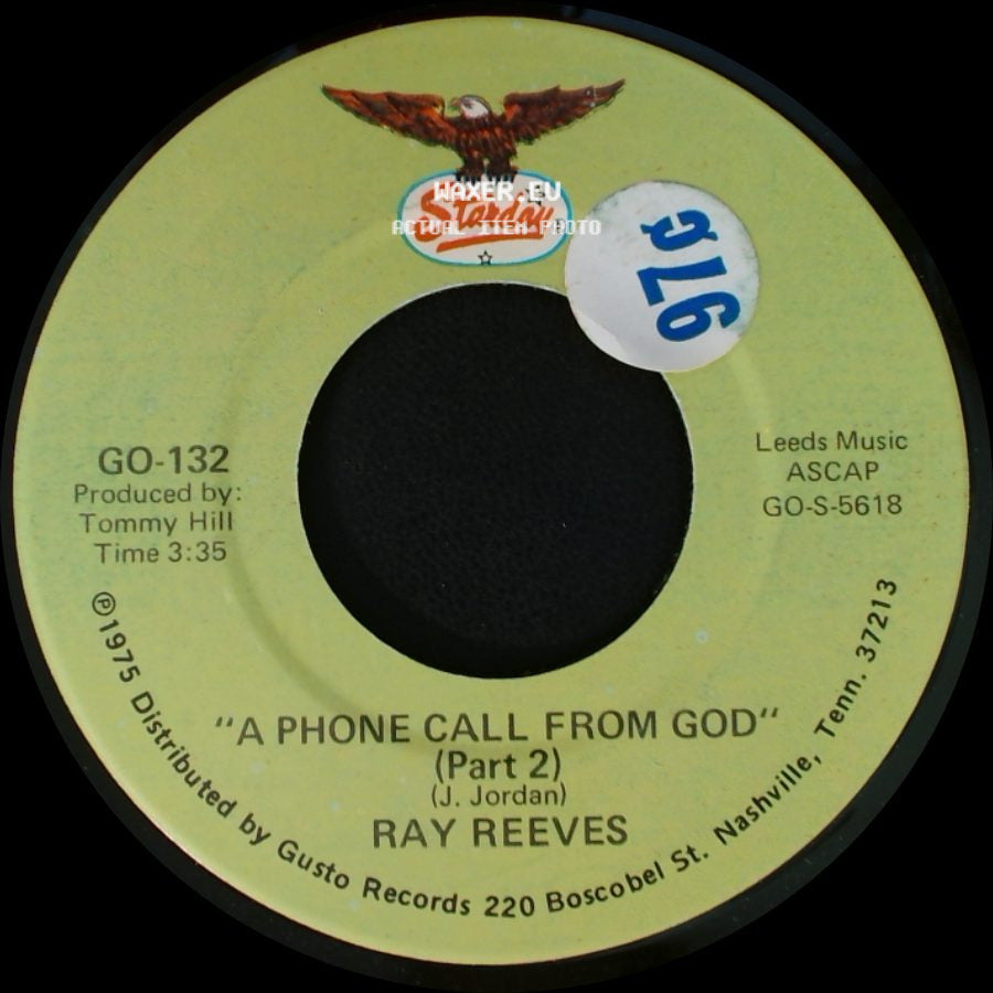 Ray Reeves - "A Phone Call From God" (Part 2) / A Phone Call From God (Part 1) side A