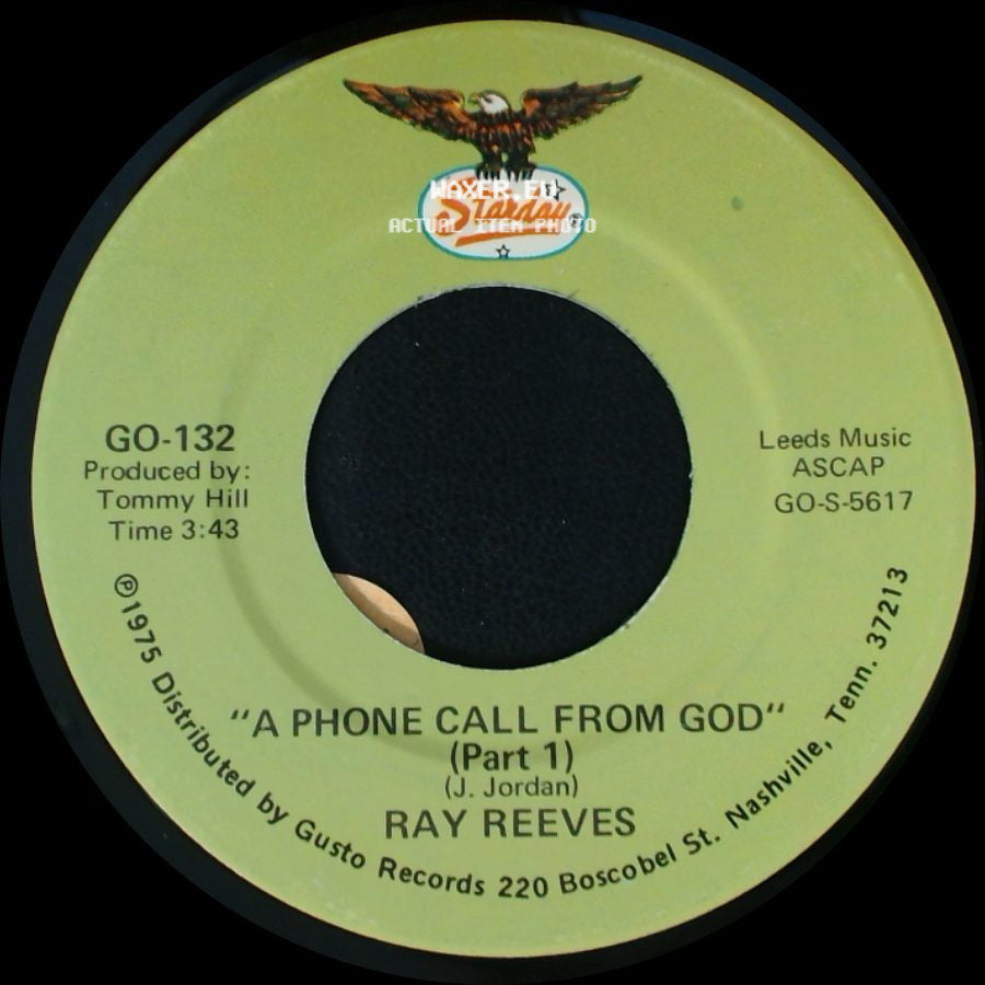 Ray Reeves - "A Phone Call From God" (Part 2) / A Phone Call From God (Part 1) side B