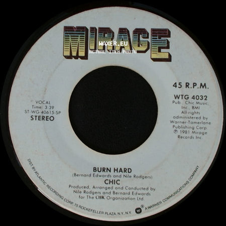 Chic - Soup For One / Burn Hard side B