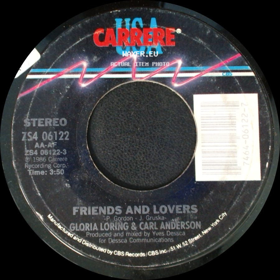 Gloria Loring / Gloria Loring & Carl Anderson - You Always Knew / Friends And Lovers side B