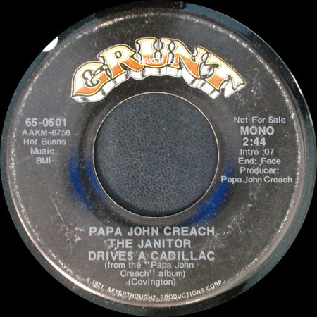 Papa John Creach - The Janitor Drives A Cadillac / Over The Rainbow side A