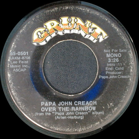 Papa John Creach - The Janitor Drives A Cadillac / Over The Rainbow side B